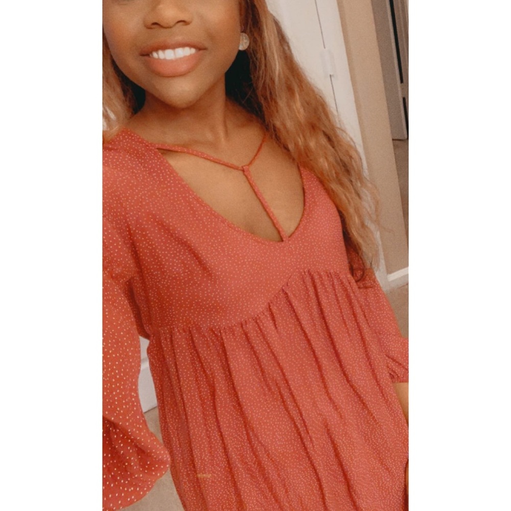 SOLD Red Long sleeve Dress